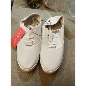 NWT JOSINY Comfort Canvas Low Top Sneaker Women's White size 9